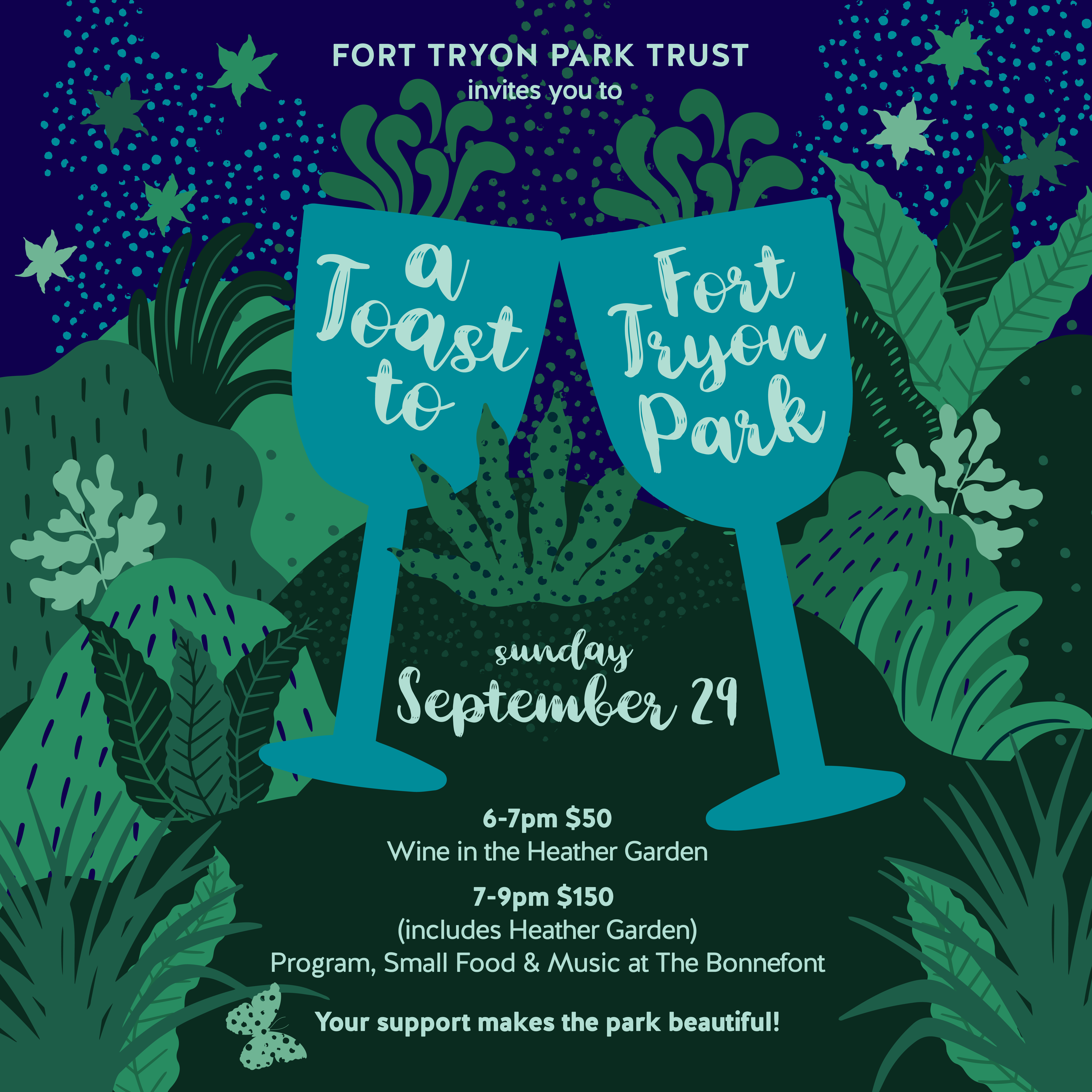 You are invited to a Toast to Fort Tryon Park